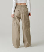 MUSINSA STANDARD WOMAN MUSINSA STANDARD WOMAN Women's Wide Cargo Pants (Beige)