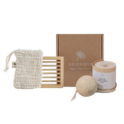 ERIGERON All-in-one vegan shampoo bar green starter set