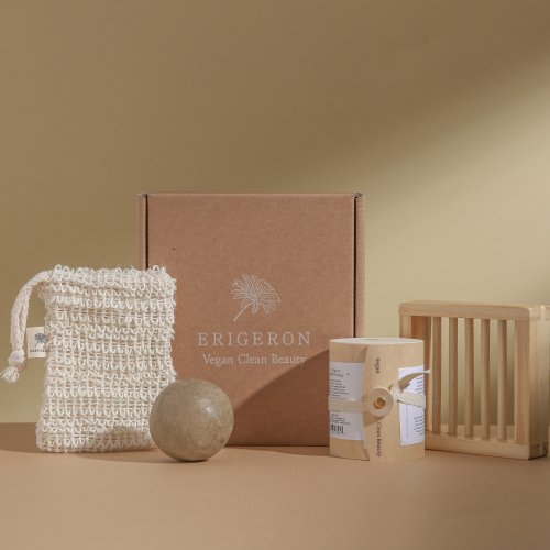 ERIGERON All-in-one vegan shampoo bar green starter set