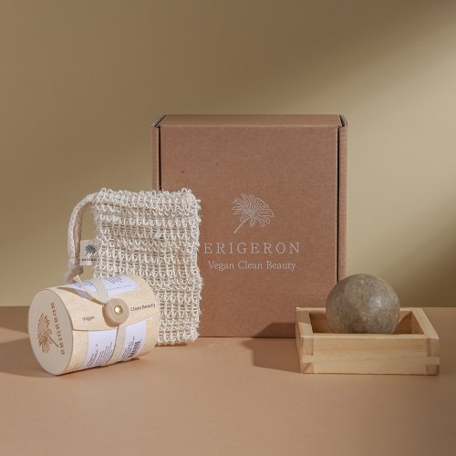 ERIGERON All-in-one vegan shampoo bar green starter set
