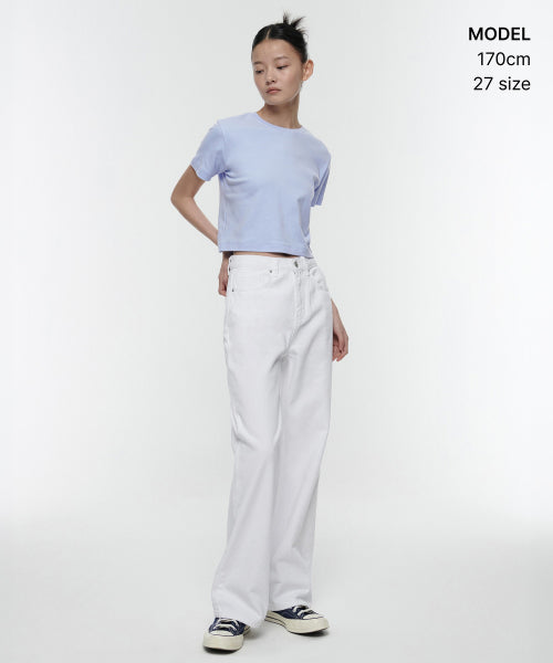 MUSINSA STANDARD WOMAN MUSINSA STANDARD WOMAN Women's Wide Denim Pants [White]
