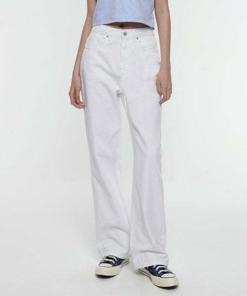 MUSINSA STANDARD WOMAN MUSINSA STANDARD WOMAN Women's Wide Denim Pants [White]
