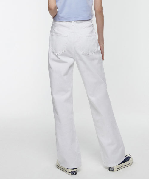 MUSINSA STANDARD WOMAN MUSINSA STANDARD WOMAN Women's Wide Denim Pants [White]