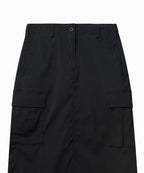 MUSINSA STANDARD WOMAN MUSINSA STANDARD WOMAN Cargo Maxi Skirt (Black)