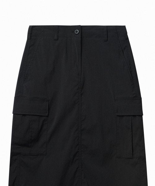 MUSINSA STANDARD WOMAN MUSINSA STANDARD WOMAN Cargo Maxi Skirt (Black)