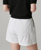 MUSINSA STANDARD WOMAN MUSINSA STANDARD WOMAN Women's Two-Tuck Wide Chino Shorts [White]