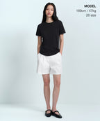 MUSINSA STANDARD WOMAN MUSINSA STANDARD WOMAN Women's Two-Tuck Wide Chino Shorts [White]