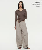MUSINSA STANDARD WOMAN MUSINSA STANDARD WOMAN Women's Parachute Pants [Light Beige]