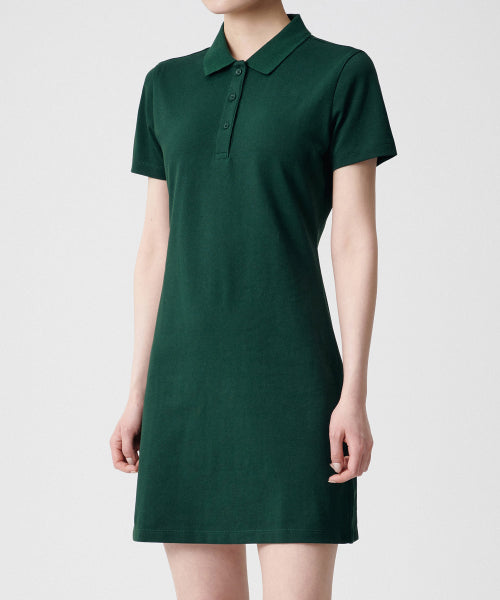 MUSINSA STANDARD WOMAN MUSINSA STANDARD WOMAN Women’s Pique Polo One-Piece Green