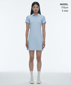 MUSINSA STANDARD WOMAN MUSINSA STANDARD WOMAN Women’s Pique Polo One-Piece (Pastel Blue)