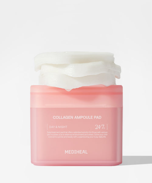 Mediheal Derma toner pads 100 sheets, 8 types (tea tree/madecassoside/PDRN/collagen/watermide/vita/phytoenzyme/retinol)