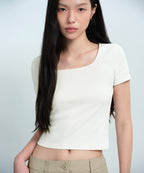 MUSINSA STANDARD WOMAN MUSINSA STANDARD WOMAN T-Shirt Slim Square Neck
