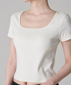MUSINSA STANDARD WOMAN MUSINSA STANDARD WOMAN T-Shirt Slim Square Neck
