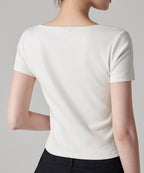 MUSINSA STANDARD WOMAN MUSINSA STANDARD WOMAN T-Shirt Slim Square Neck