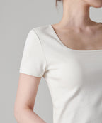 MUSINSA STANDARD WOMAN MUSINSA STANDARD WOMAN T-Shirt Slim Square Neck