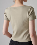MUSINSA STANDARD WOMAN MUSINSA STANDARD WOMAN T-Shirt Slim Square Neck
