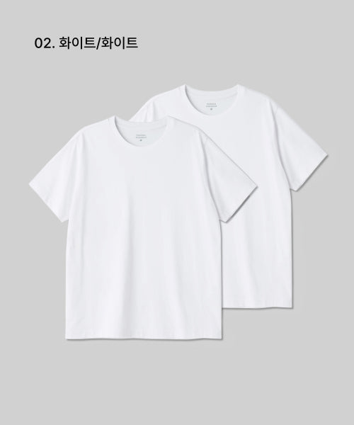 MUSINSA STANDARD WOMAN MUSINSA STANDARD WOMAN T-Shirt Basic Crew Neck 2 Pack