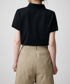 MUSINSA STANDARD WOMAN MUSINSA STANDARD WOMAN Women’s Pique Polo Shirt Black