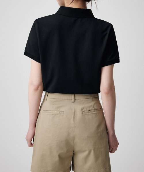 MUSINSA STANDARD WOMAN MUSINSA STANDARD WOMAN Women’s Pique Polo Shirt Black