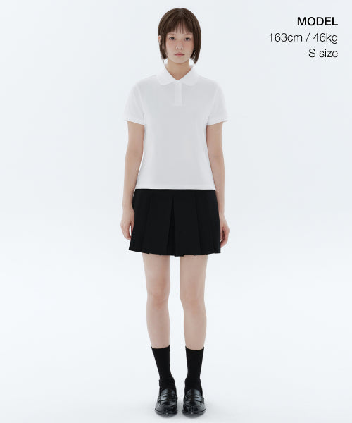 MUSINSA STANDARD WOMAN MUSINSA STANDARD WOMAN Pique Polo Shirt White
