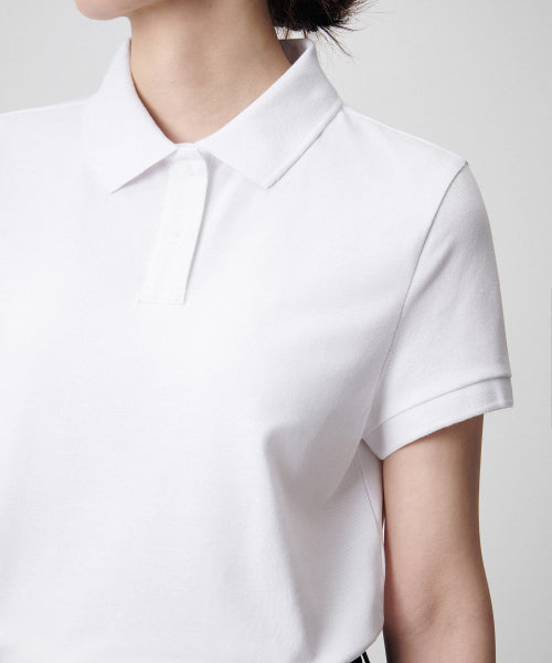 MUSINSA STANDARD WOMAN MUSINSA STANDARD WOMAN Pique Polo Shirt White