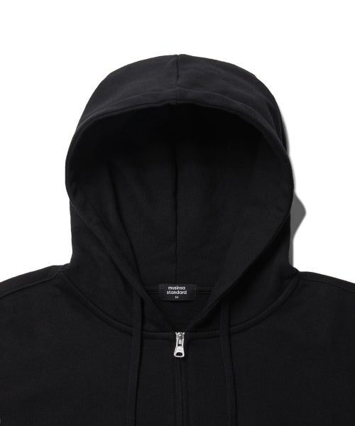 MUSINSA STANDARD WOMAN MUSINSA STANDARD WOMAN Women's Hoodie Crop Zip-up [Black]