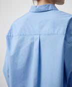 MUSINSA STANDARD WOMAN MUSINSA STANDARD WOMAN Oversized Poplin Shirt [Socks Blue]