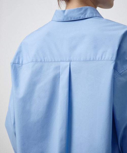 MUSINSA STANDARD WOMAN MUSINSA STANDARD WOMAN Oversized Poplin Shirt [Socks Blue]