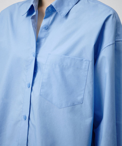MUSINSA STANDARD WOMAN MUSINSA STANDARD WOMAN Oversized Poplin Shirt [Socks Blue]