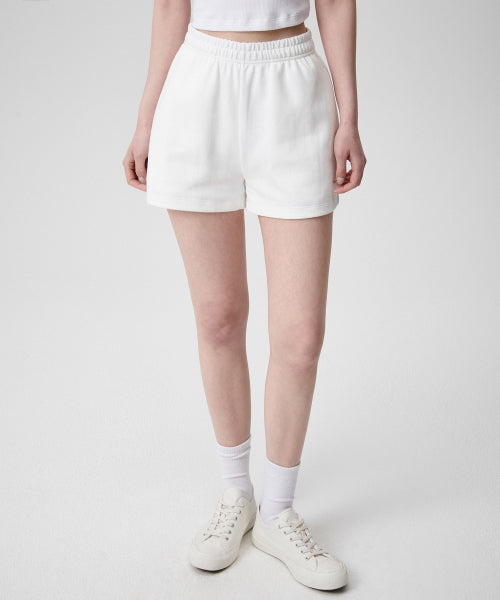 MUSINSA STANDARD WOMAN MUSINSA STANDARD WOMAN Women's Sweatshirt Shorts [White]