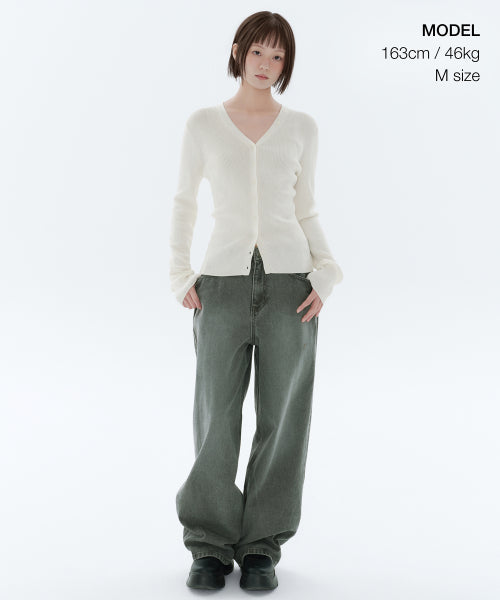 MUSINSA STANDARD WOMAN MUSINSA STANDARD WOMAN Cardigan Slim Fit [Ivory]