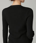 MUSINSA STANDARD WOMAN MUSINSA STANDARD WOMAN Women's Ribbed Slim Cardigan [Black]