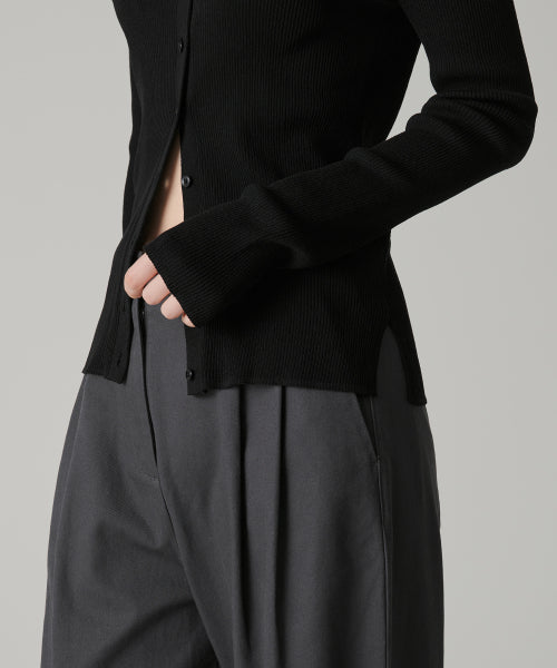 MUSINSA STANDARD WOMAN MUSINSA STANDARD WOMAN Women's Ribbed Slim Cardigan [Black]