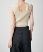 MUSINSA STANDARD WOMAN MUSINSA STANDARD WOMAN Women's Ribbed V-Neck Knit Sleeveless Top [Light Beige]