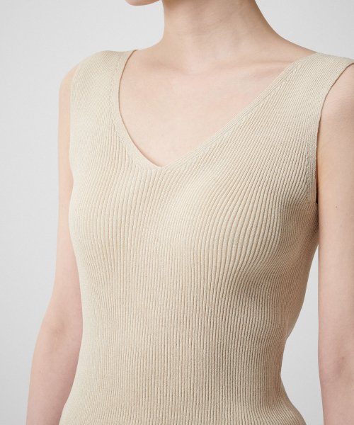 MUSINSA STANDARD WOMAN MUSINSA STANDARD WOMAN Women's Ribbed V-Neck Knit Sleeveless Top [Light Beige]