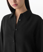 MUSINSA STANDARD WOMAN MUSINSA STANDARD WOMAN Women's Relaxed Linen Like Shirt Black