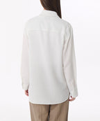 MUSINSA STANDARD WOMAN MUSINSA STANDARD WOMAN Relaxed Linen Like Shirt (White)