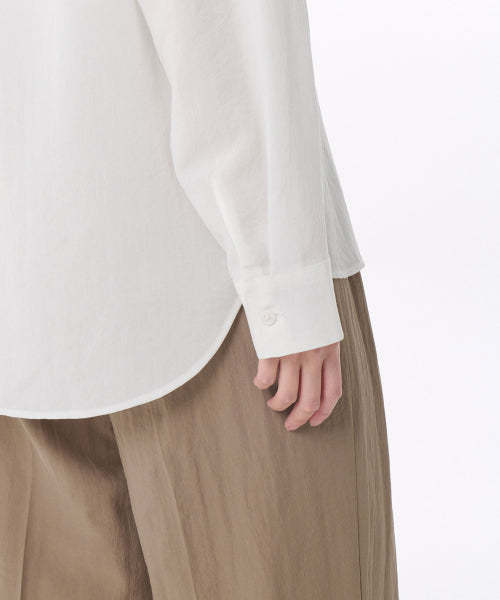 MUSINSA STANDARD WOMAN MUSINSA STANDARD WOMAN Relaxed Linen Like Shirt (White)