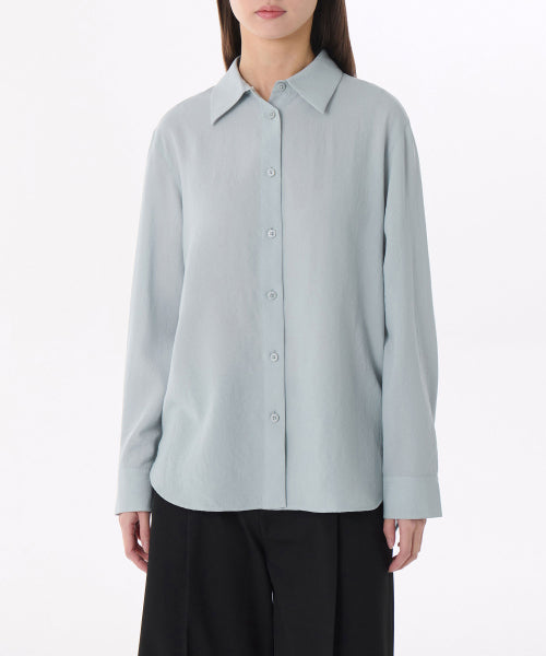 MUSINSA STANDARD WOMAN MUSINSA STANDARD WOMAN Relaxed Linen Like Shirt Mint Gray