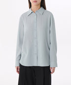 MUSINSA STANDARD WOMAN MUSINSA STANDARD WOMAN Relaxed Linen Like Shirt Mint Gray