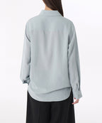 MUSINSA STANDARD WOMAN MUSINSA STANDARD WOMAN Relaxed Linen Like Shirt Mint Gray
