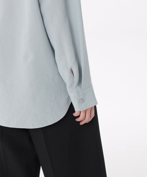MUSINSA STANDARD WOMAN MUSINSA STANDARD WOMAN Relaxed Linen Like Shirt Mint Gray