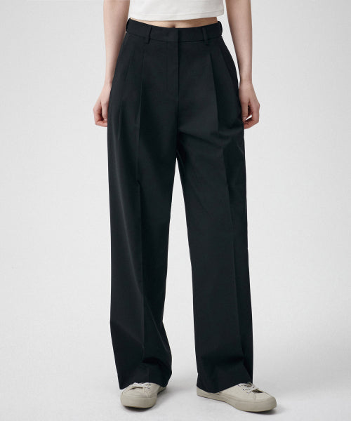 MUSINSA STANDARD WOMAN MUSINSA STANDARD WOMAN Slacks Semi-Balloon Black
