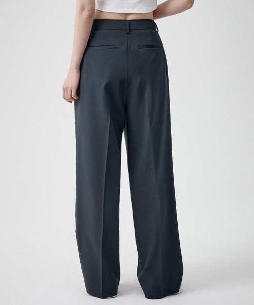 MUSINSA STANDARD WOMAN MUSINSA STANDARD WOMAN Slacks Semi-Balloon Iron Gray