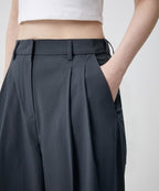 MUSINSA STANDARD WOMAN MUSINSA STANDARD WOMAN Slacks Semi-Balloon Iron Gray