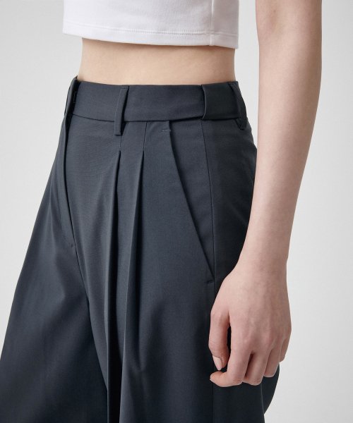 MUSINSA STANDARD WOMAN MUSINSA STANDARD WOMAN Slacks Semi-Balloon Iron Gray