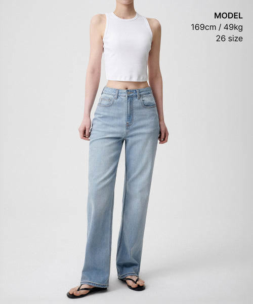 MUSINSA STANDARD WOMAN MUSINSA STANDARD WOMAN Denim Straight Pants Light Indigo