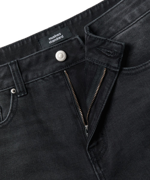 MUSINSA STANDARD WOMAN Straight Denim Pants - Washed Black