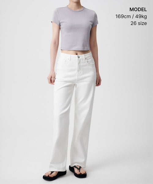 MUSINSA STANDARD WOMAN MUSINSA STANDARD WOMAN Denim Straight Pants White