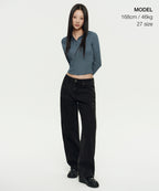 MUSINSA STANDARD WOMAN MUSINSA STANDARD WOMAN Denim Low Rise Wide Pants